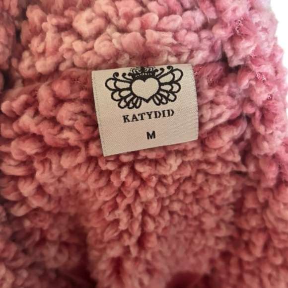 Katydid Pink Sherpa Zip Up Jacket Size Medium (M) - Picture 7 of 7
